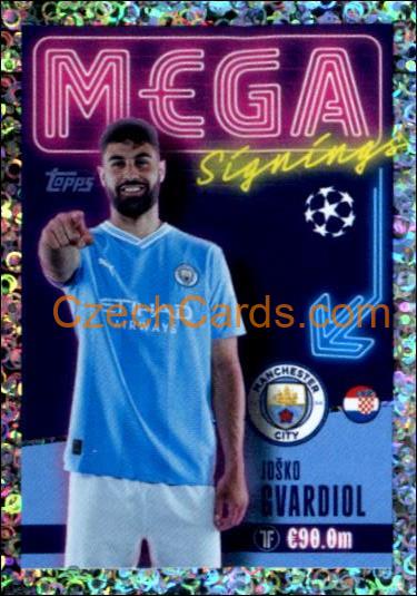 Joško Gvardiol 2023/24 Topps Champions League sticker Mega Signings foil #729