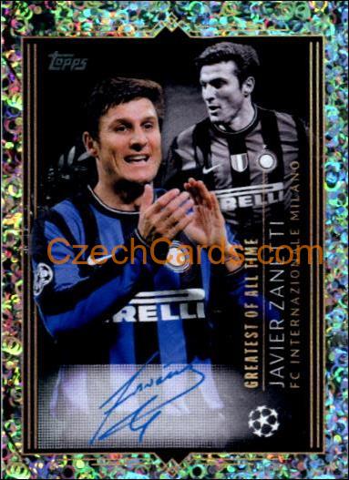 Javier Zanetti 2023/24 Topps Champions League sticker Signature foil #731