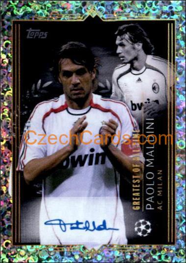 Paolo Maldini 2023/24 Topps Champions League sticker Signature foil #733