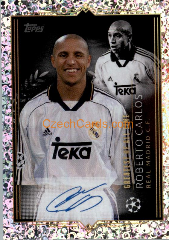 Roberto Carlos 2023/24 Topps Champions League sticker Signature foil #734