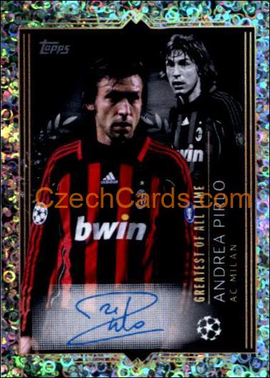 Andrea Pirlo 2023/24 Topps Champions League sticker Signature foil #736