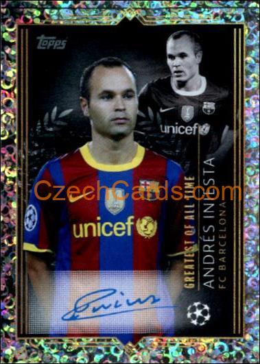 Andrés Iniesta 2023/24 Topps Champions League sticker Signature foil #737
