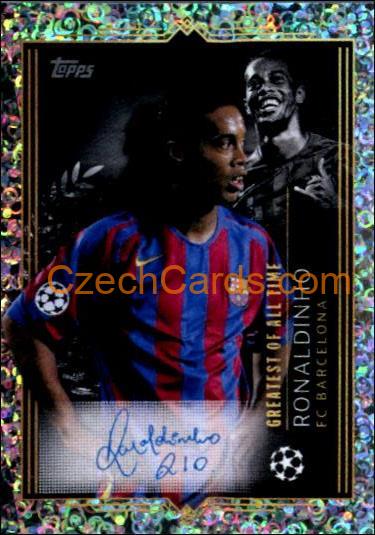 Ronaldinho 2023/24 Topps Champions League sticker Signature foil #740
