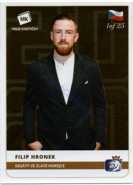 Filip Hronek MK 2020 Stick With Czech Hockey Sticker GOLD 1 of 25 #10