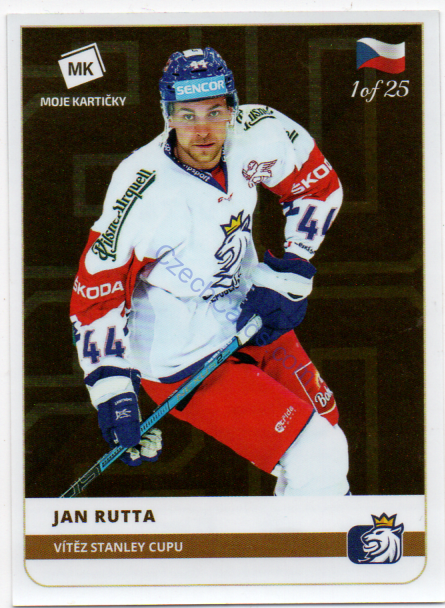 Jan Rutta MK 2020 Stick With Czech Hockey Sticker GOLD 1 of 25 #29