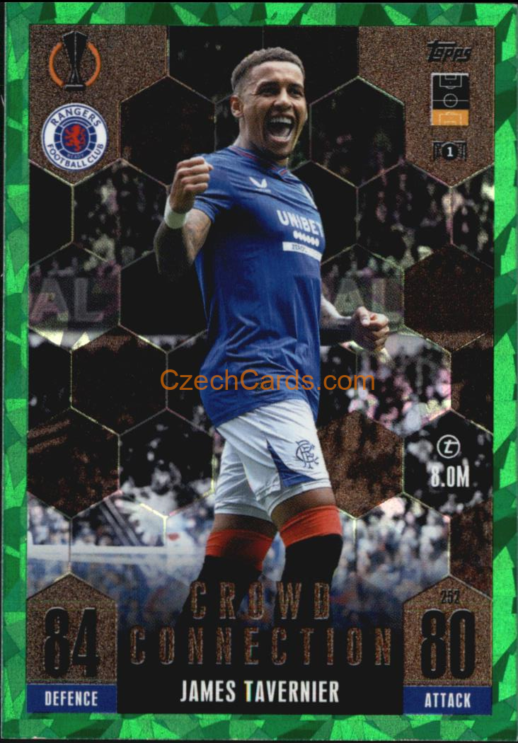 James Tavernier 2023/24 Topps Match Attax Extra Crowd Connection emerald parallel #252