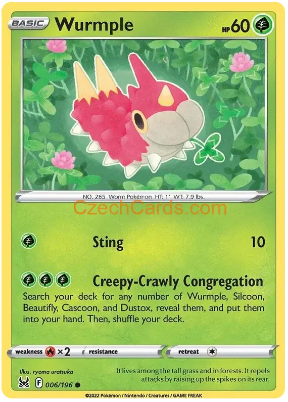 Wurmple 6/196 Pokémon Lost Origin Common