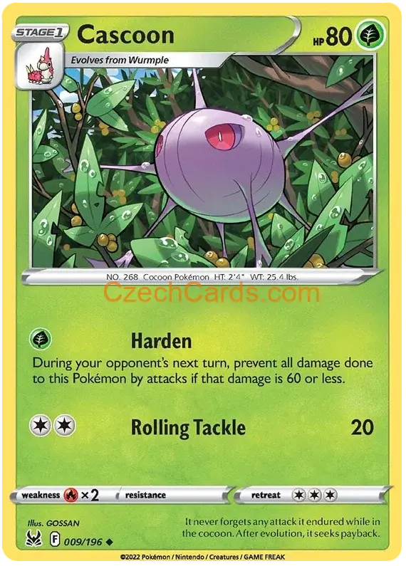 Cascoon 9/196 Pokémon Lost Origin Uncommon