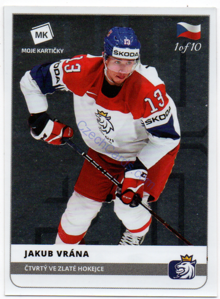 Jakub Vrána MK 2020 Stick With Czech Hockey Sticker SILVER 1 of 10 #4
