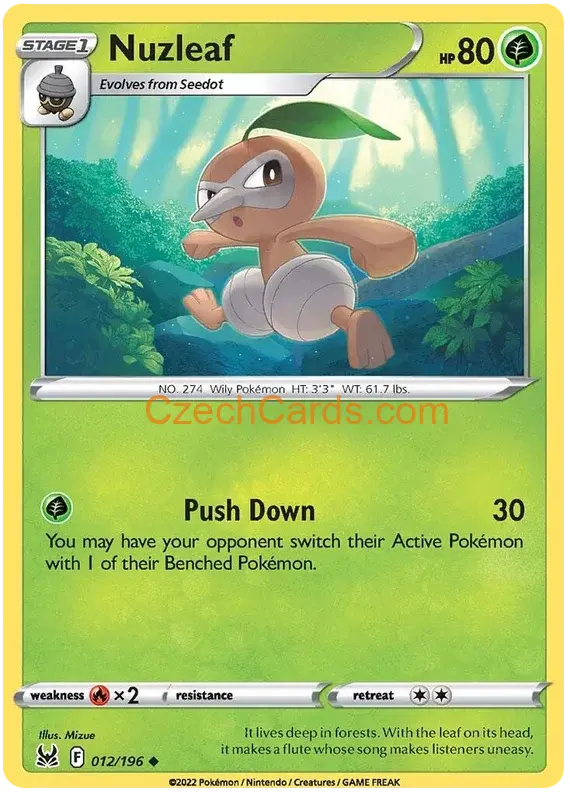Nuzleaf 12/196 Pokémon Lost Origin Uncommon