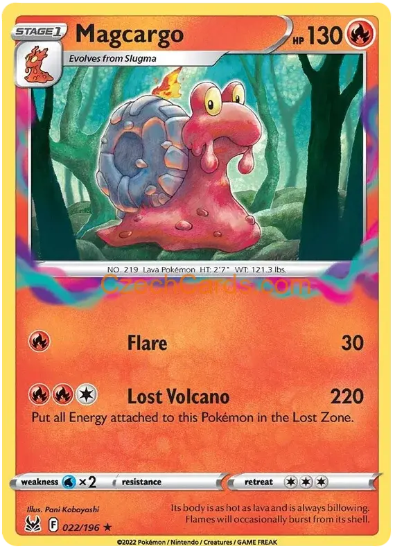 Magcargo 22/196 Pokémon Lost Origin Rare