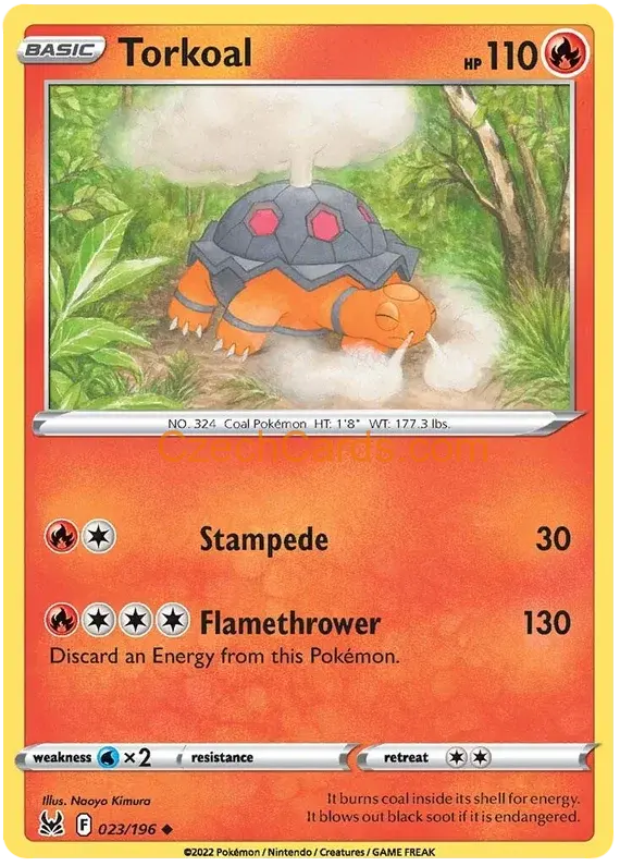 Torkoal 23/196 Pokémon Lost Origin Uncommon