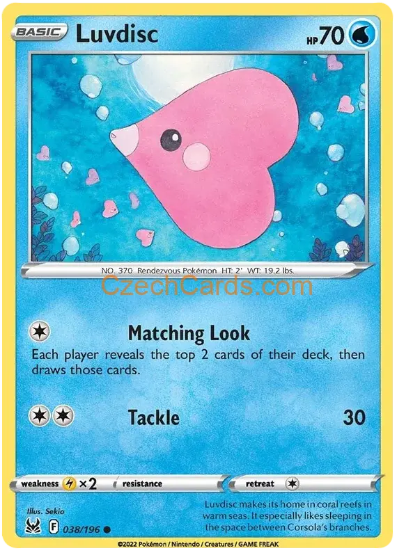 Luvdisc 38/196 Pokémon Lost Origin Common