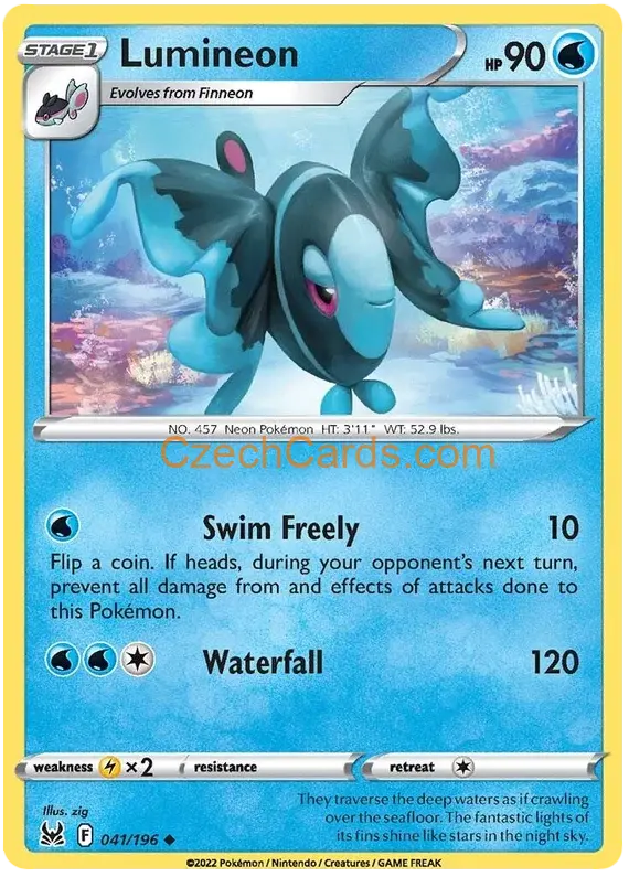 Lumineon 41/196 Pokémon Lost Origin Uncommon