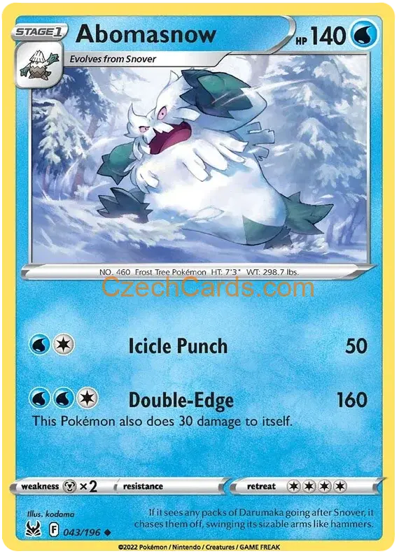 Abomasnow 43/196 Pokémon Lost Origin Uncommon