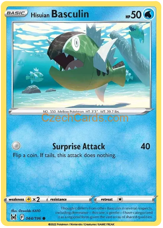 Hisuian Basculin 44/196 Pokémon Lost Origin Common
