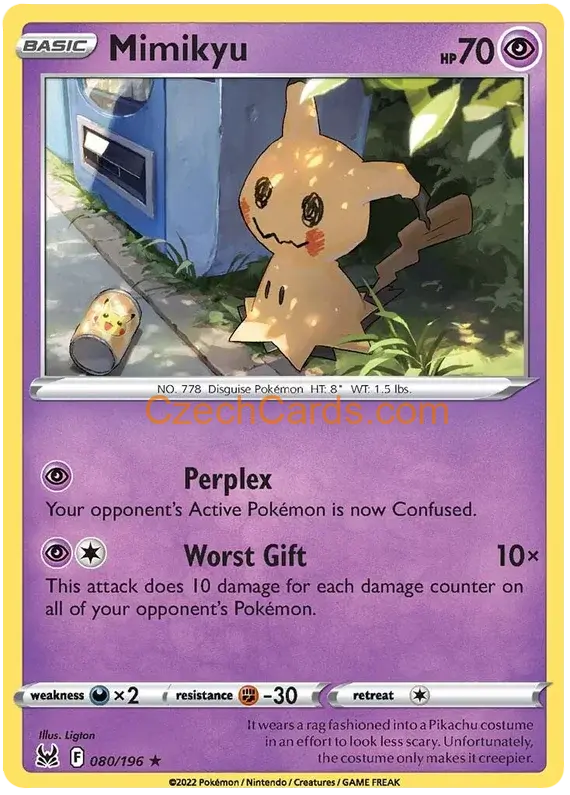 Mimikyu 80/196 Pokémon Lost Origin Rare
