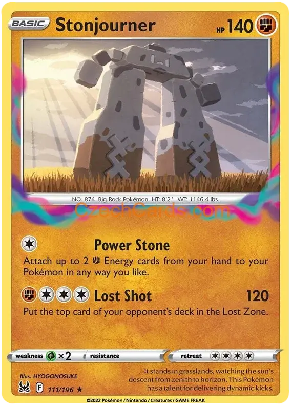 Stonjourner 111/196 Pokémon Lost Origin Rare