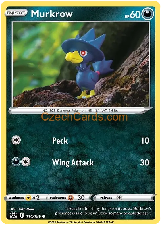 Murkrow 114/196 Pokémon Lost Origin Common