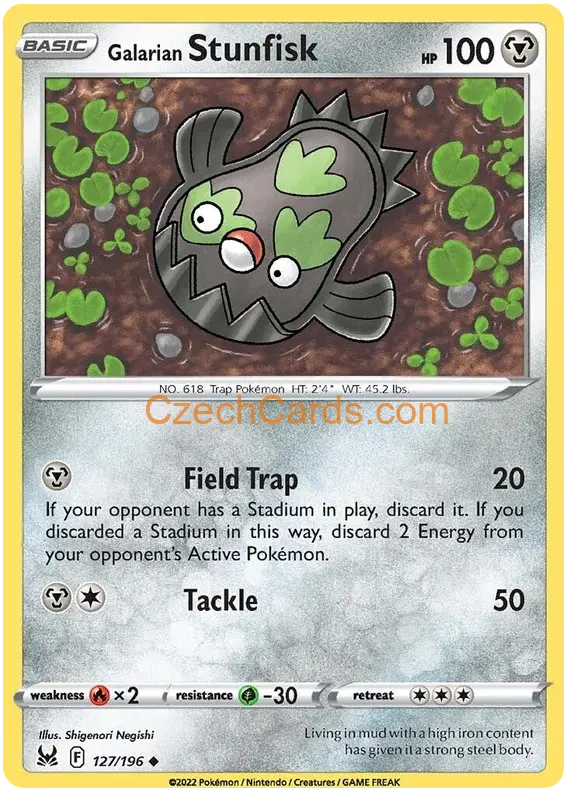 Galarian Stunfisk 127/196 Pokémon Lost Origin Uncommon