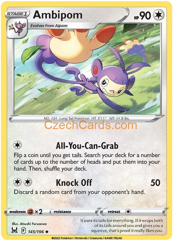Ambipom 145/196 Pokémon Lost Origin Uncommon