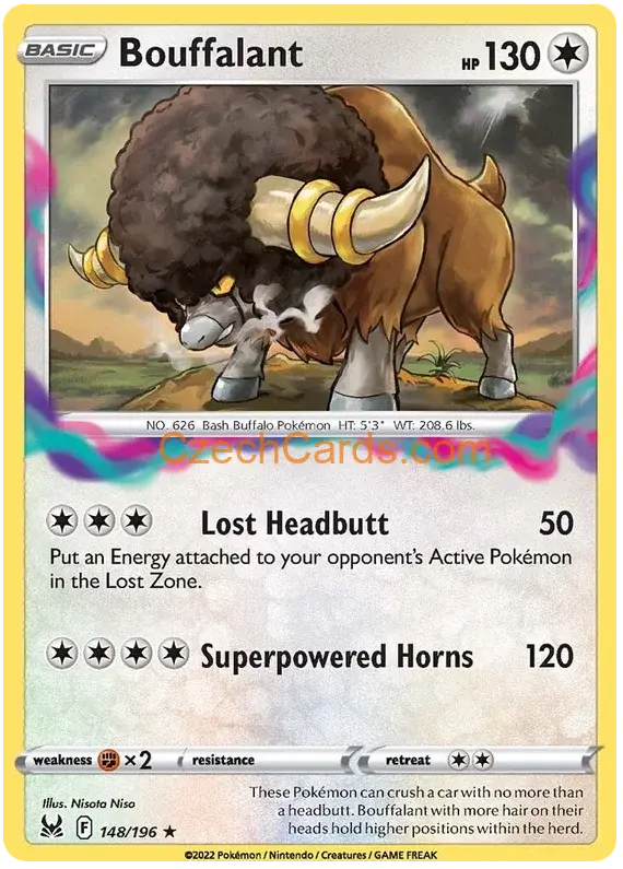 Bouffalant 148/196 Pokémon Lost Origin Rare