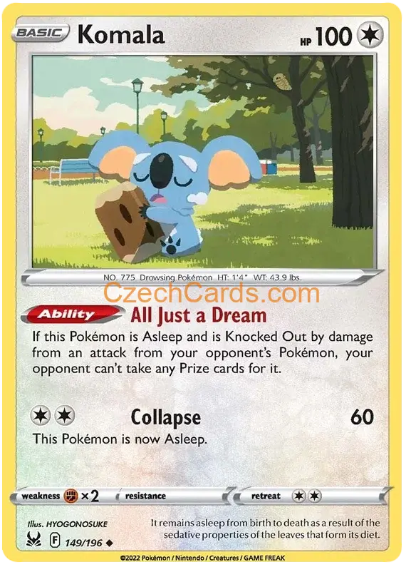 Komala 149/196 Pokémon Lost Origin Uncommon