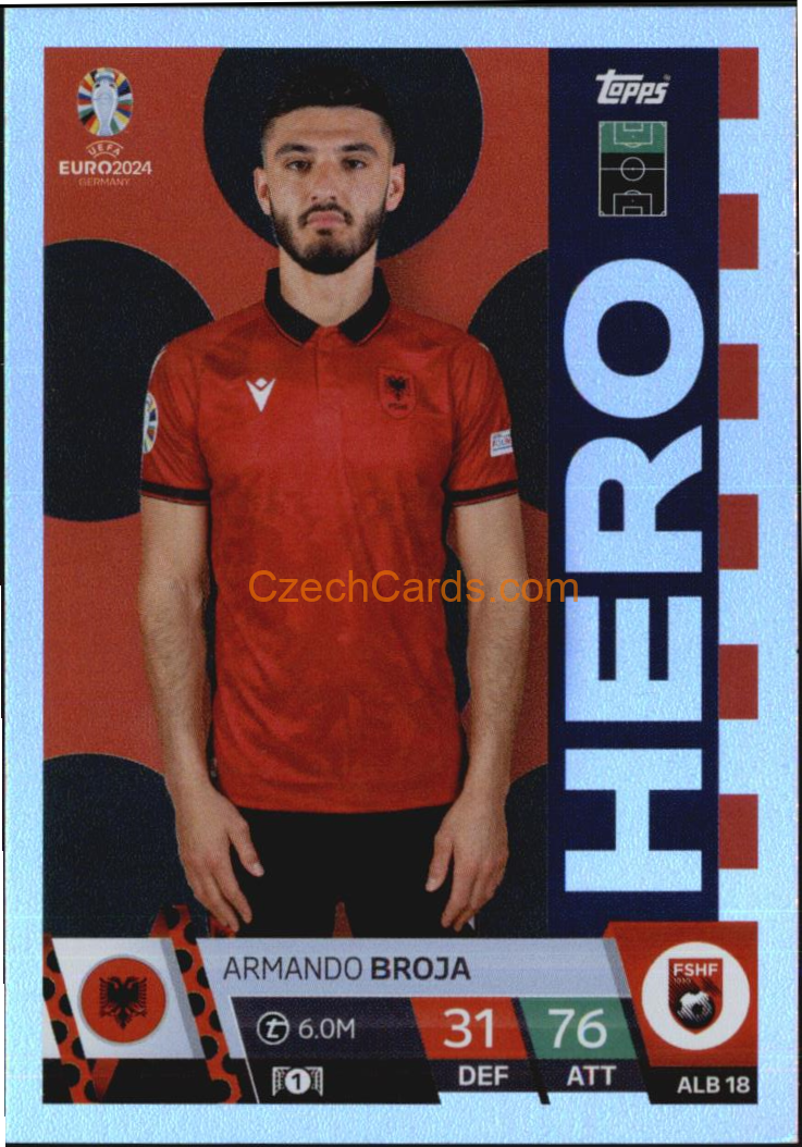Armando Broja 2024 EURO Match Attax Hero #ALB18