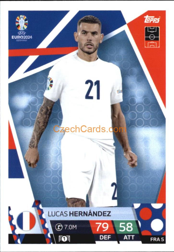 Lucas Hernández 2024 EURO Match Attax #FRA5