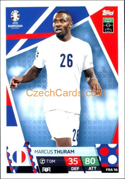 Marcus Thuram 2024 EURO Match Attax #FRA16
