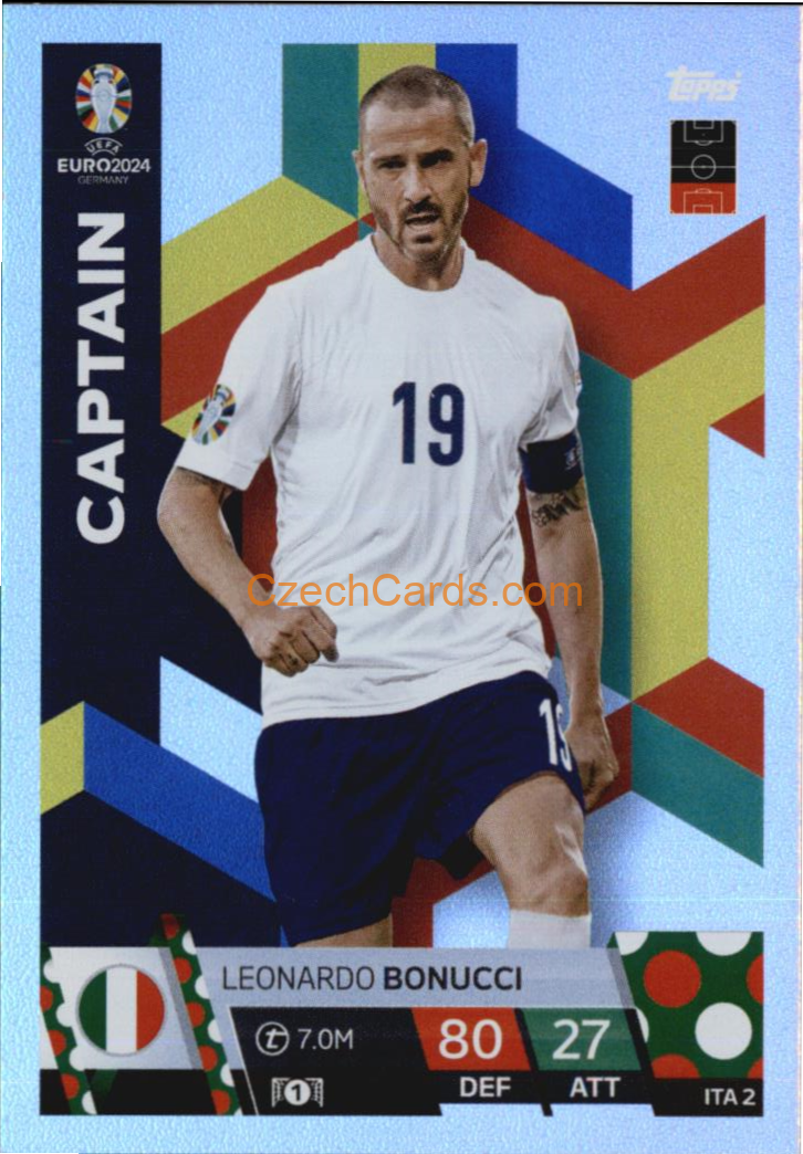 Leonardo Bonucci 2024 EURO Match Attax Captain #ITA2