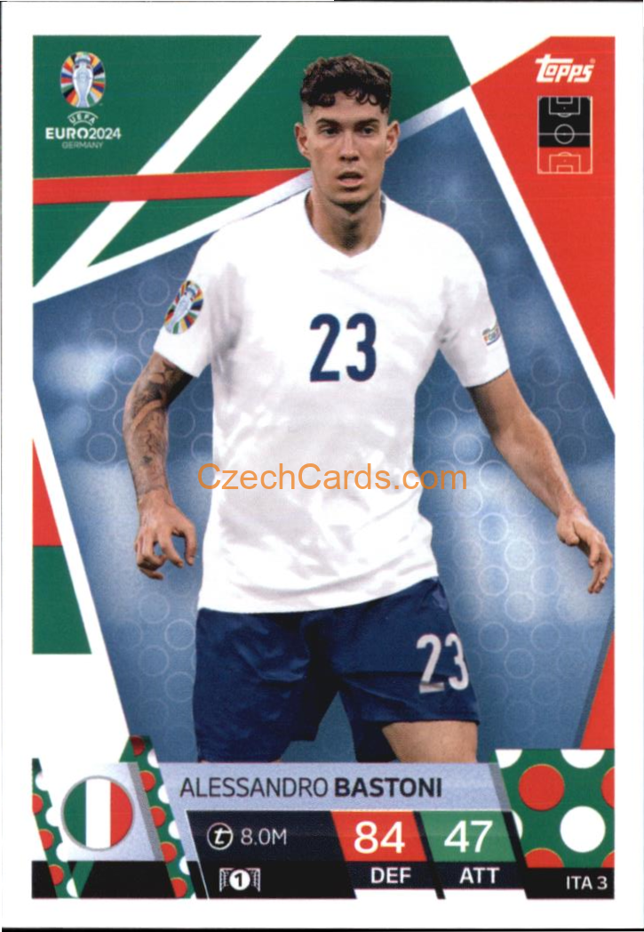 Alessandro Bastoni 2024 EURO Match Attax #ITA3