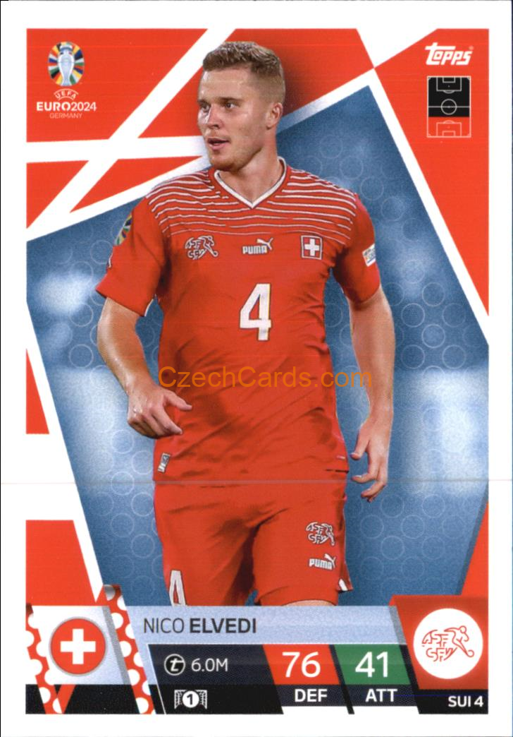 Nico Elvedi 2024 EURO Match Attax #SUI4
