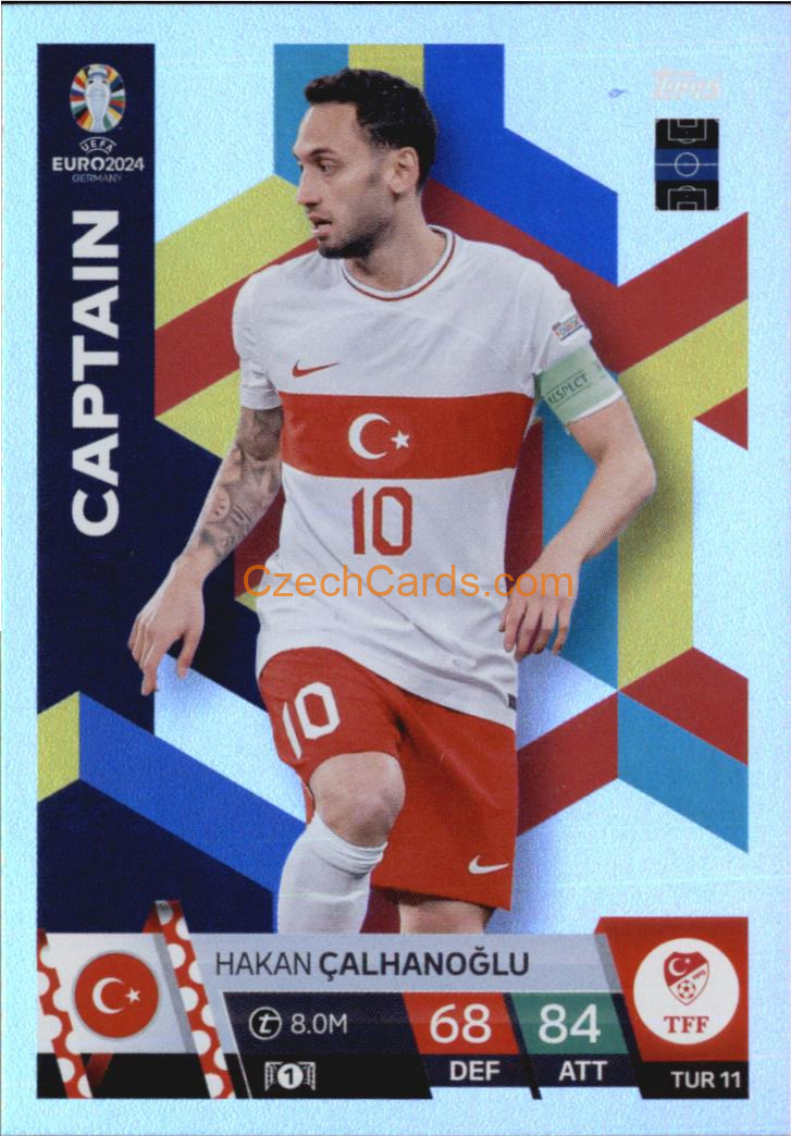 Hakan Çalhanoğlu 2024 EURO Match Attax Captain #TUR11