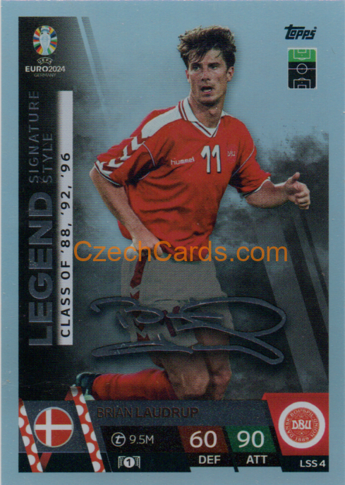 Brian Laudrup 2024 EURO Match Attax Legend Signature Style #LSS4