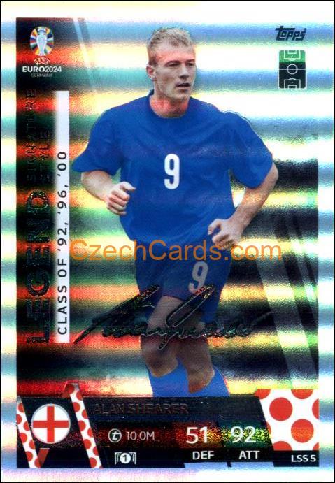 Alan Shearer 2024 EURO Match Attax Legend Signature Style #LSS5