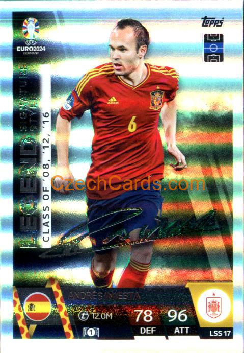 Andrés Iniesta 2024 EURO Match Attax Legend Signature Style #LSS17