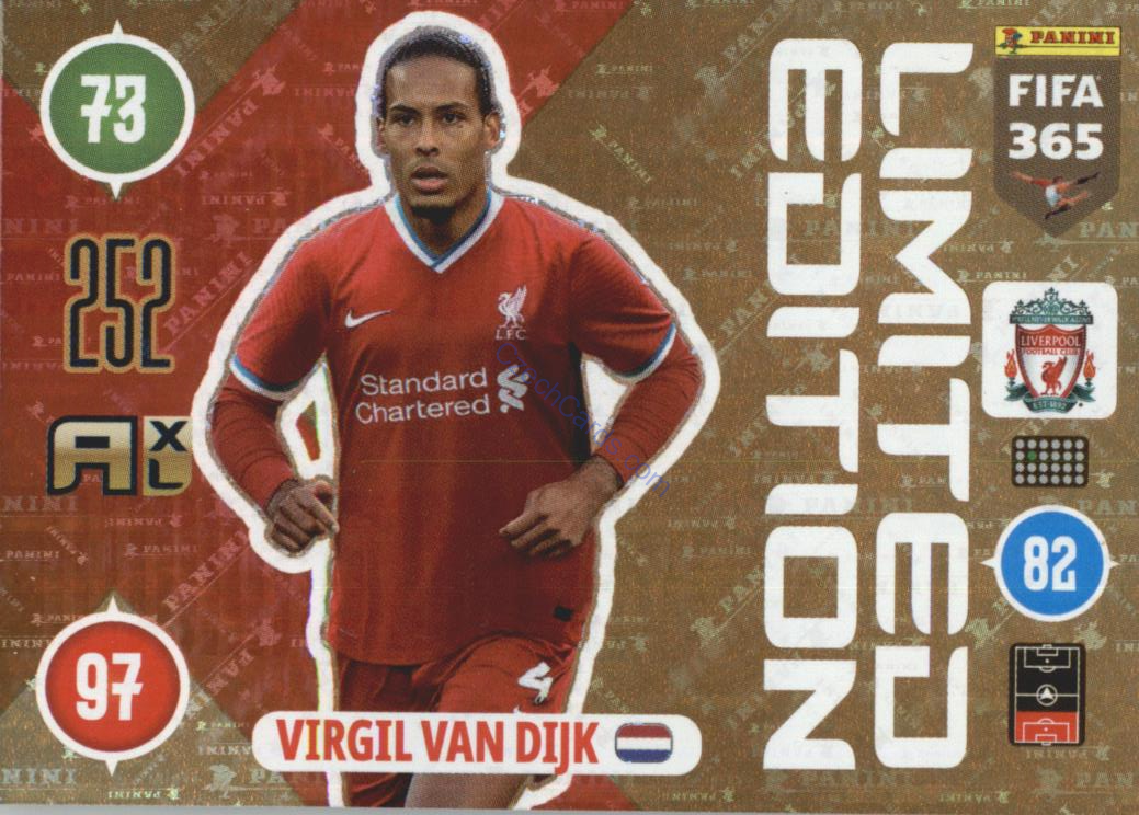 Virgil van Dijk 2021 FIFA 365 Adrenalyn Limited Edition