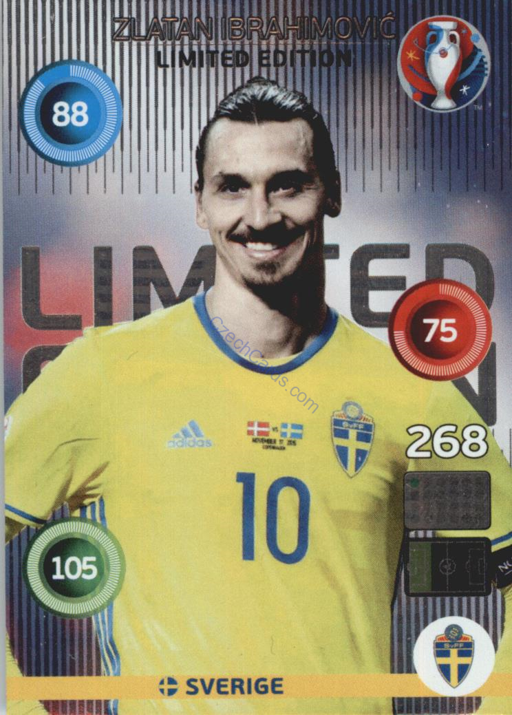 Zlatan Ibrahimovic 2016 Panini EURO Adrenalyn Limited Edition