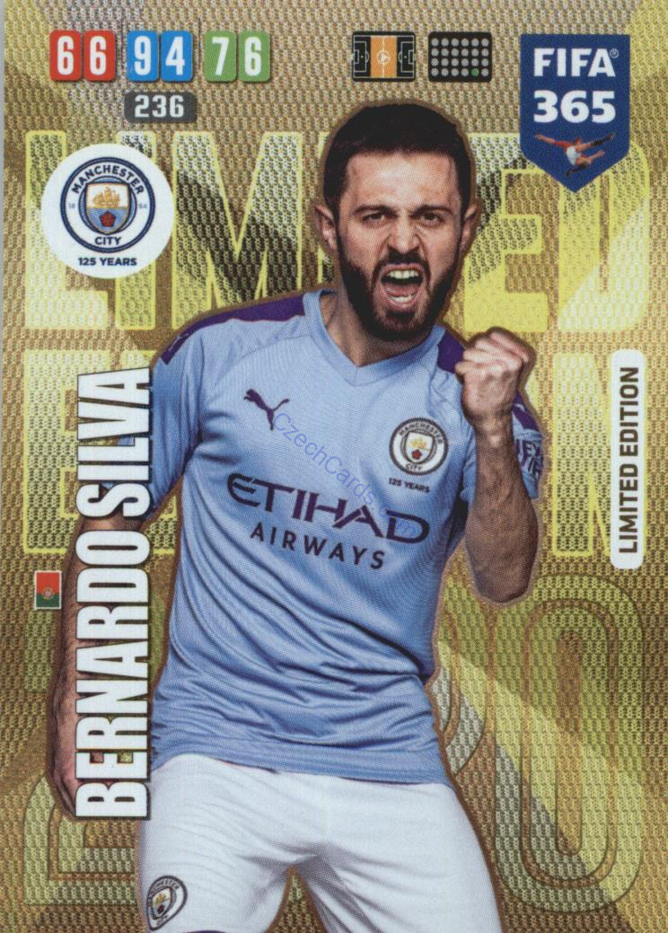 Bernardo Silva 2020 Panini Adrenalyn XL Fifa 365 Limited Edition 
