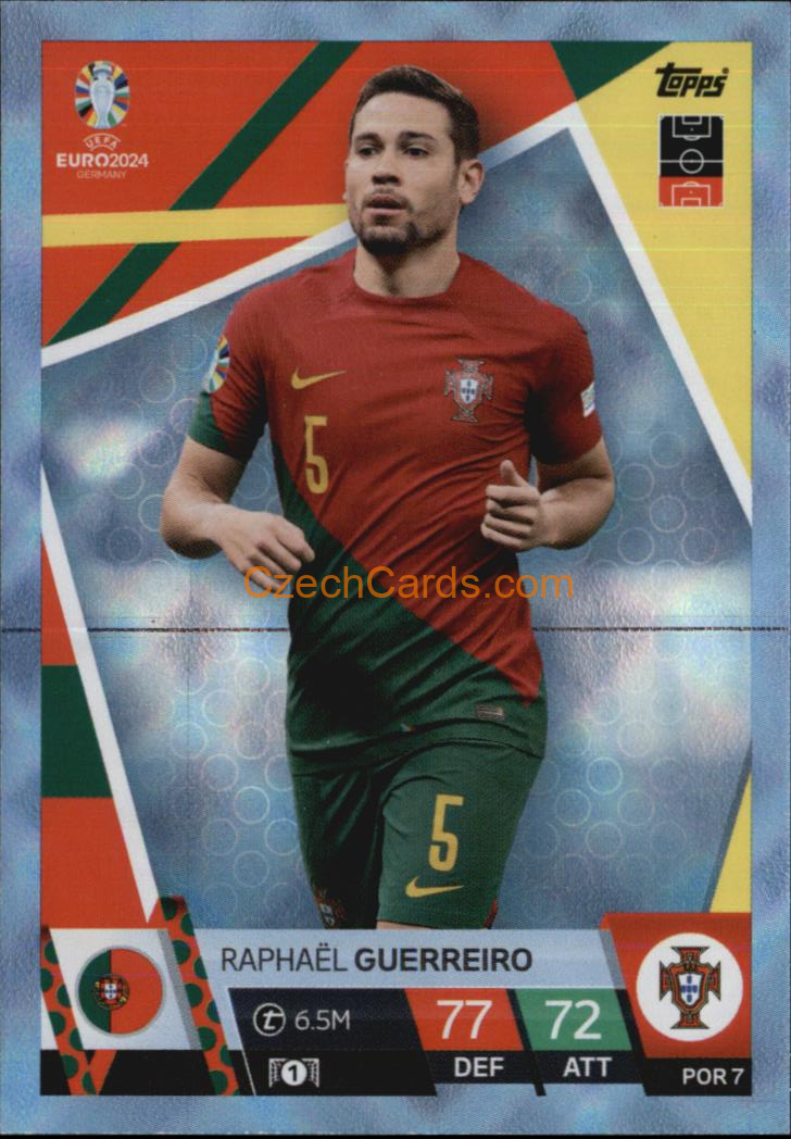 Raphaël Guerreiro 2024 EURO Match Attax Crystal Parallel #POR7