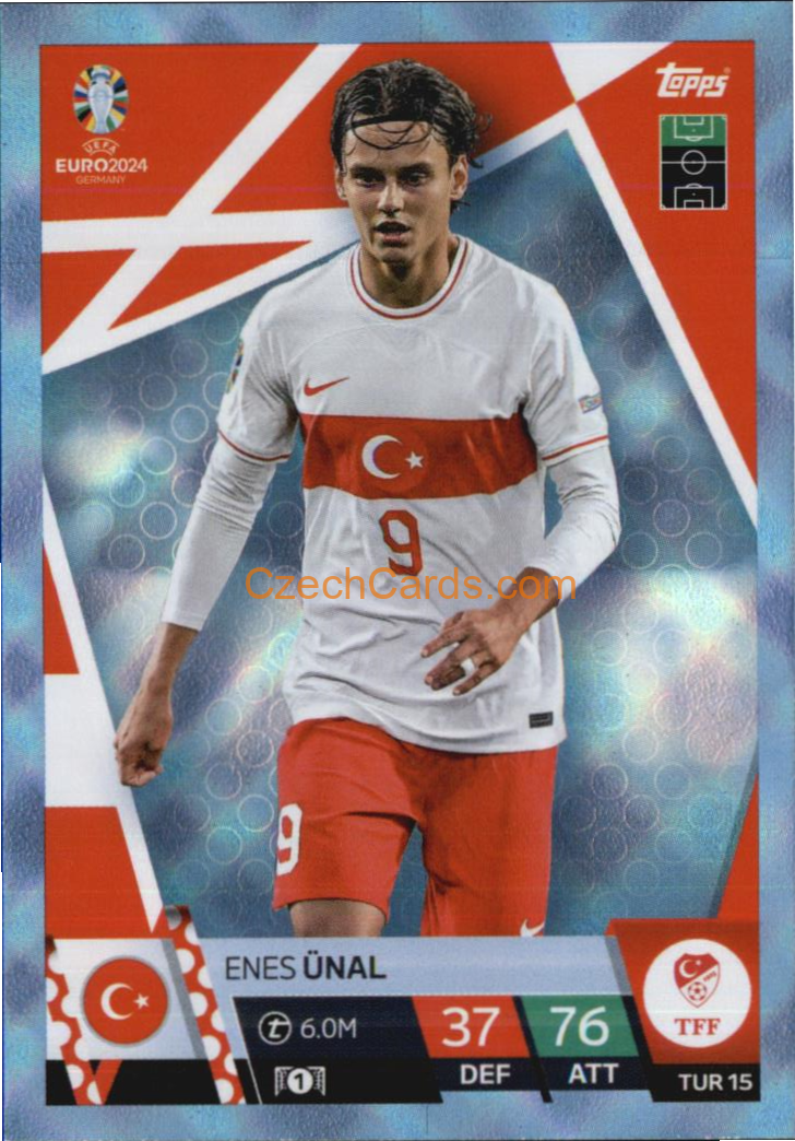Enes Ünal 2024 EURO Match Attax Crystal Parallel #TUR15