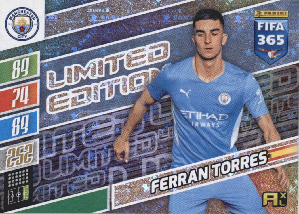 Ferran Torres 2022 Panini Adrenalyn XL Fifa 365 Limited Edition