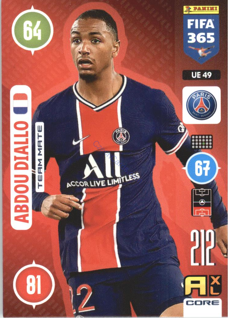 Abdou Diallo 2021 FIFA 365 Adrenalyn #UE49