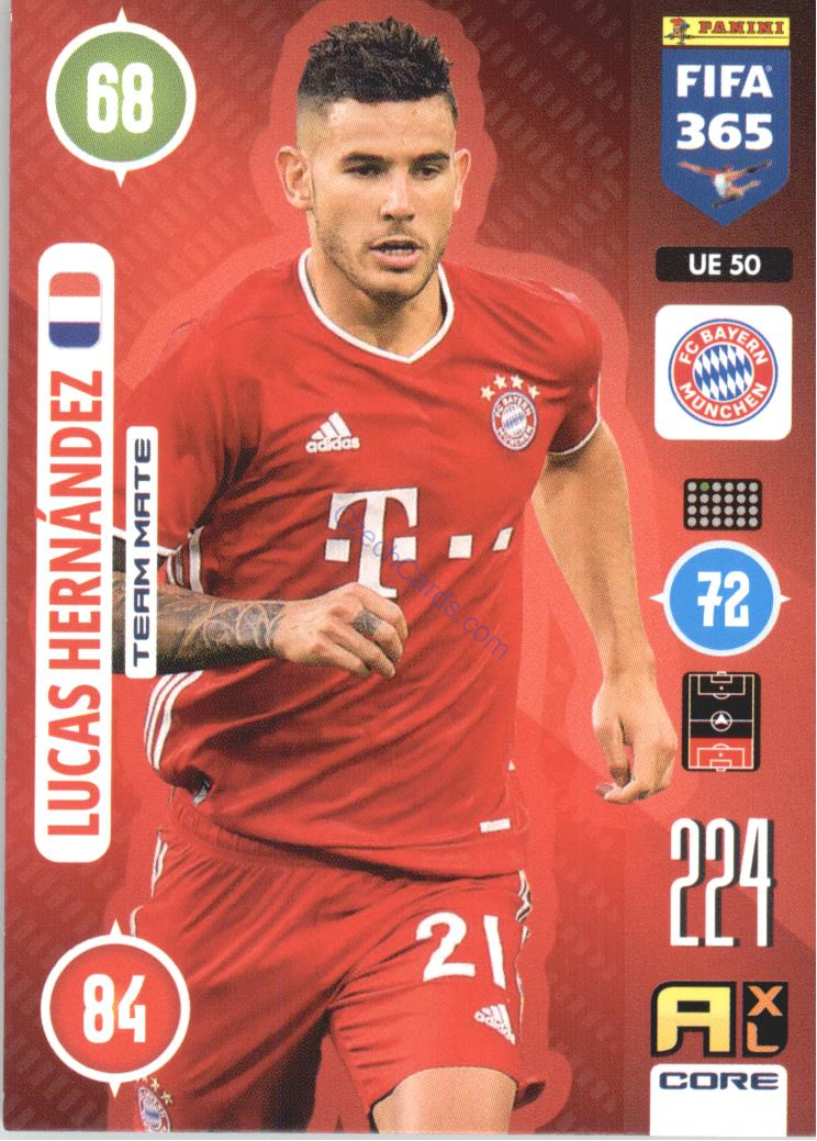 Lucas Hernández 2021 FIFA 365 Adrenalyn #UE50
