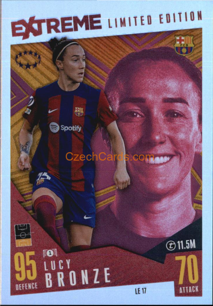 Lucy Bronze 2023/24 Topps Match Attax Extra Extreme Limited #LE17