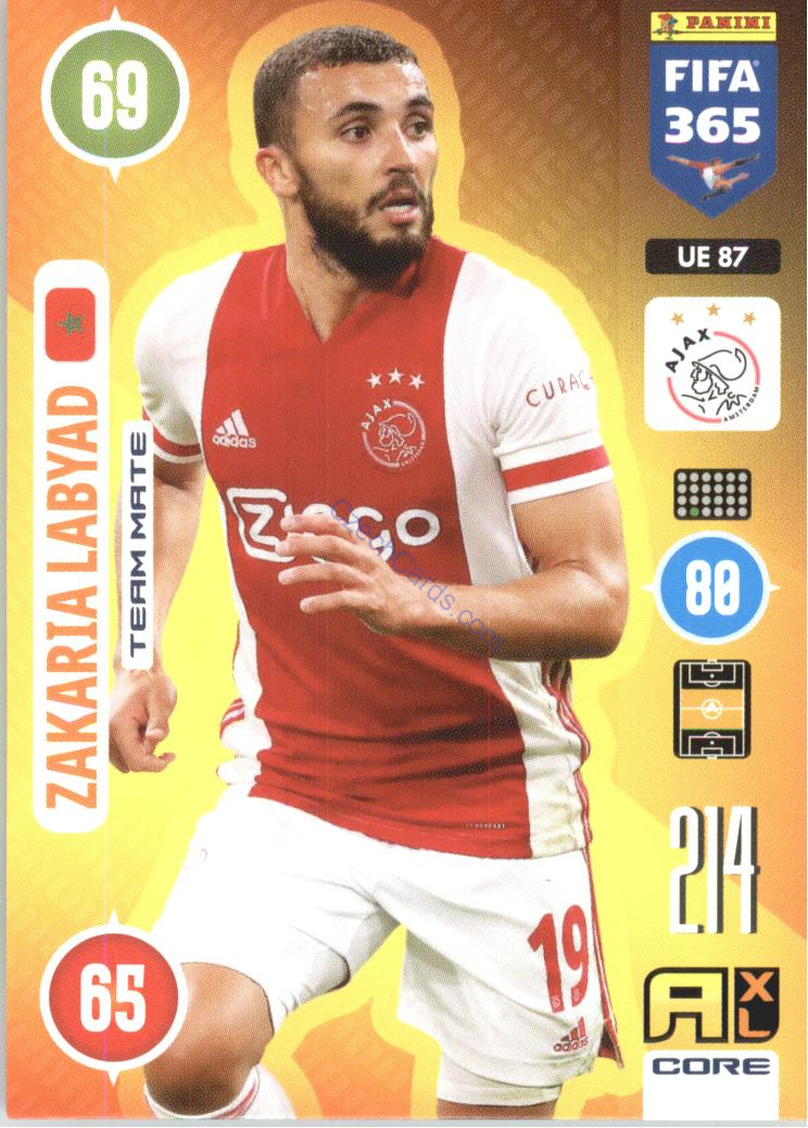 Zakaria Labyad 2021 FIFA 365 Adrenalyn #UE87