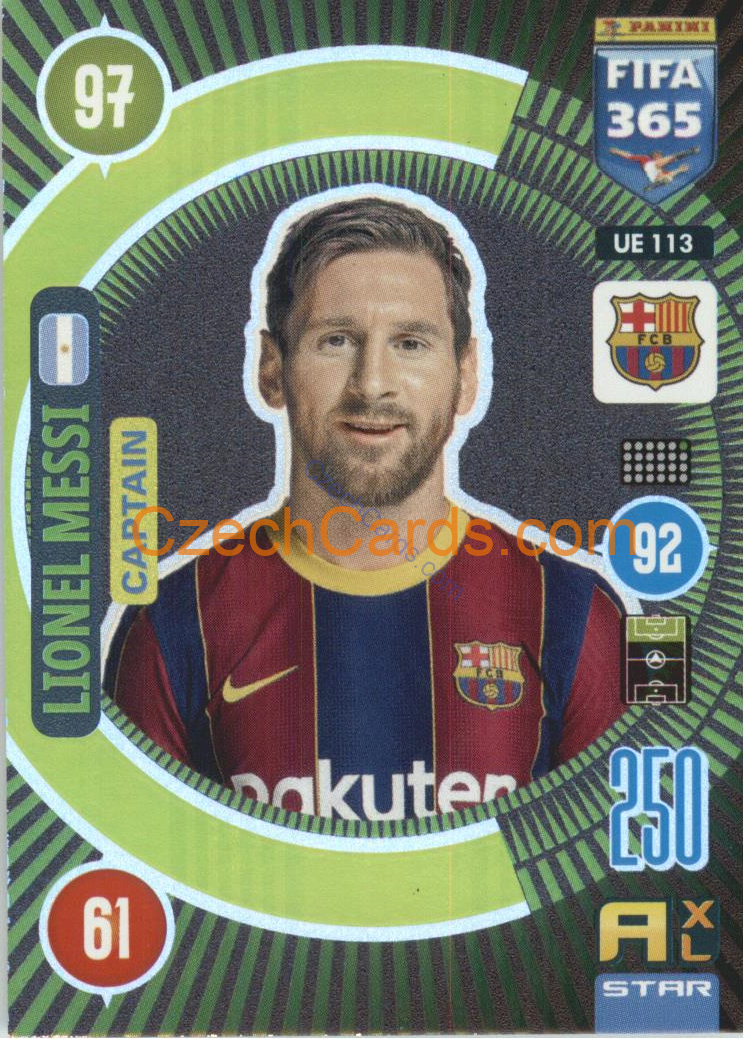Lionel Messi 2021 FIFA 365 Adrenalyn Captain #UE113