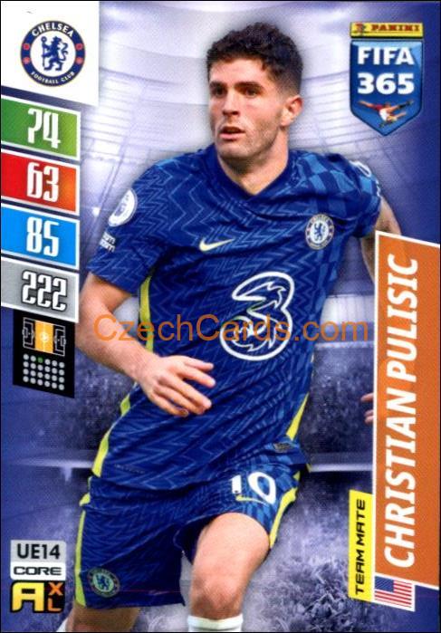 Christian Pulisic 2022 Panini Adrenalyn XL Fifa 365 #UE14