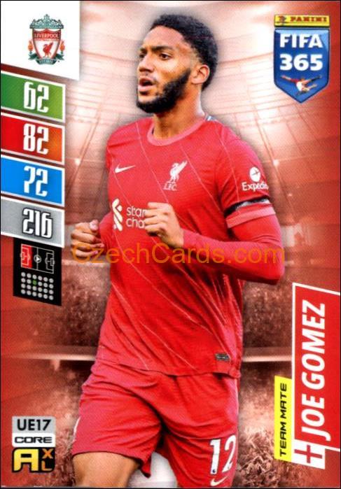 Joe Gomez 2022 Panini Adrenalyn XL Fifa 365 #UE17